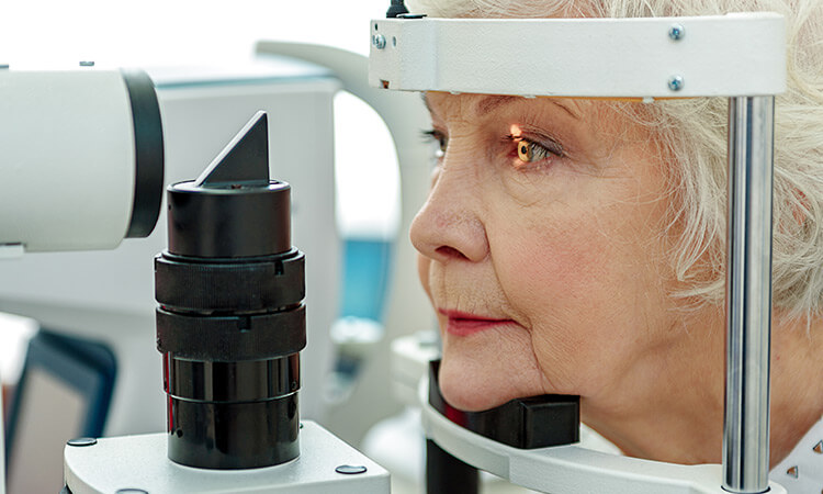 Senior Women Eye Exam