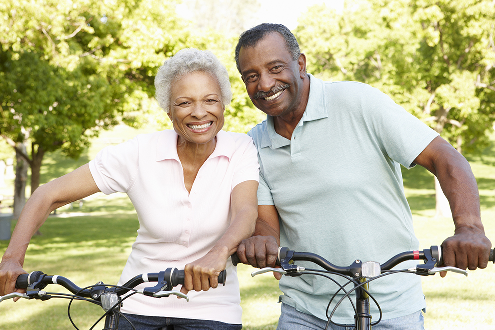 Mature Couple On Bikes