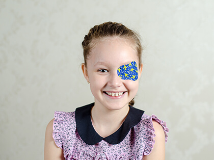 Young Girl with Eye Patch